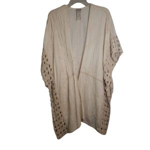 Chico Womens Cape or Kimono Cardigan Antique White Size L / XL